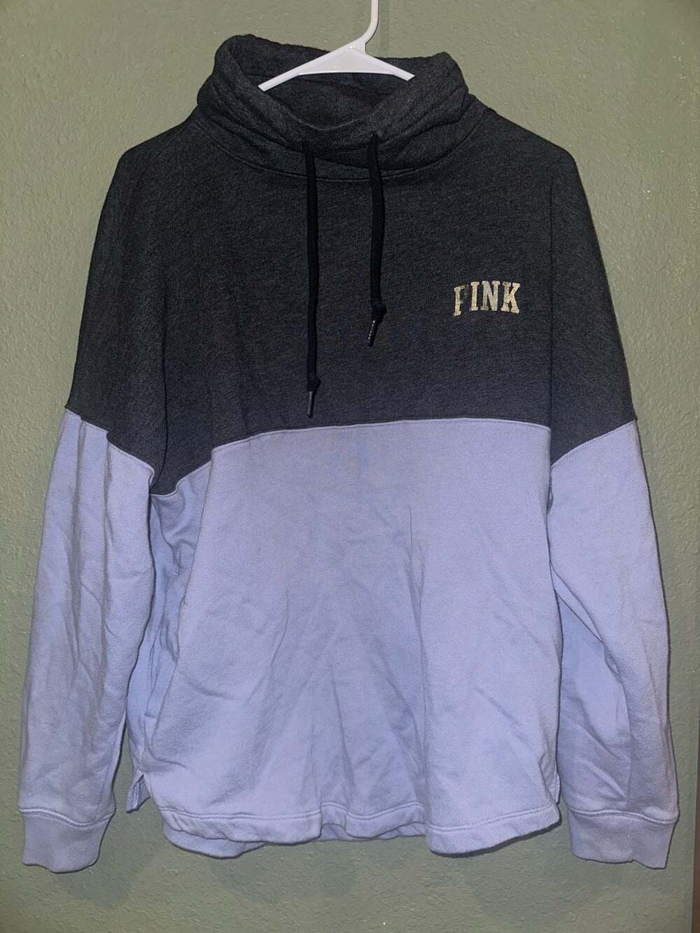 Victoria's Secret PINK Cowl Neck Pullover Sweatshirt with Love Pink Back Graphic
